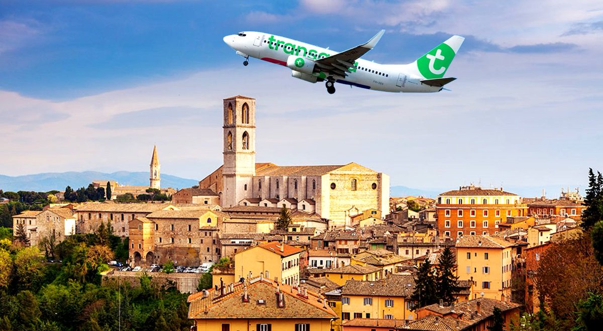 Vanaf 1 april volgend jaar vliegt <a href="/transavia/">transavia</a> Transavia rechtstreeks van #Rotterdam naar #Perugia. Dat is erg handig als je een taalvakantie in die of in #Assisi, #Todi, #Urbania of #Montepulciano.