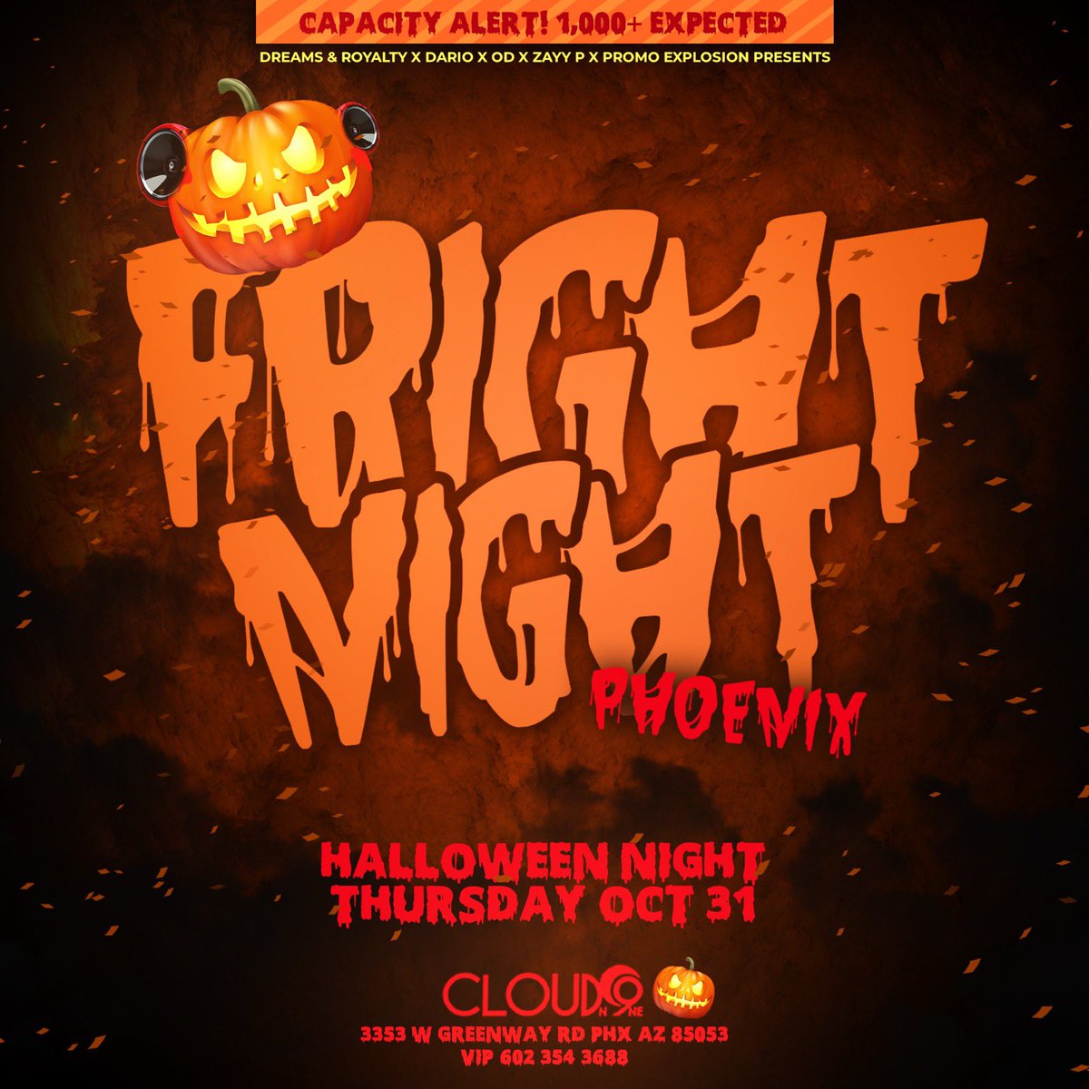 LitCityAZ's tweet image. 1000+ will be here Halloween night get your costumes and come turn up free tickets till 10:30 frighnightphx.eventbrite.com