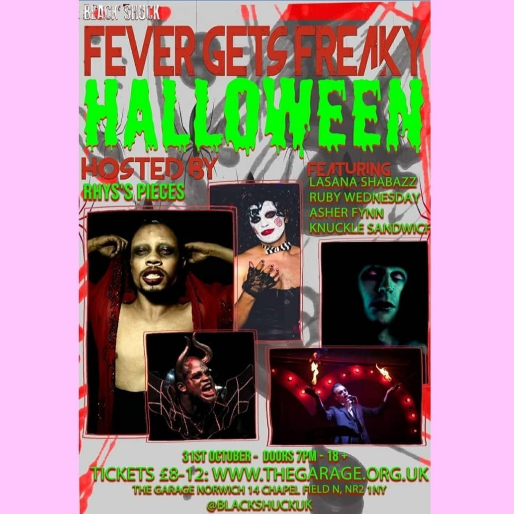 forevertoofar74's tweet photo. Who is heading to Chapelfeild gardens for #SpookyCity?   I'll be working from the foyer of @_TheGarage as part of #FeverCabaret, could not be more excited for this show @blackshuckuk 🎃
#norwichlife #norwichEvents #NorwichByNight #NorwichNightLife #halloween https://t.co/rfsIu9UmCG