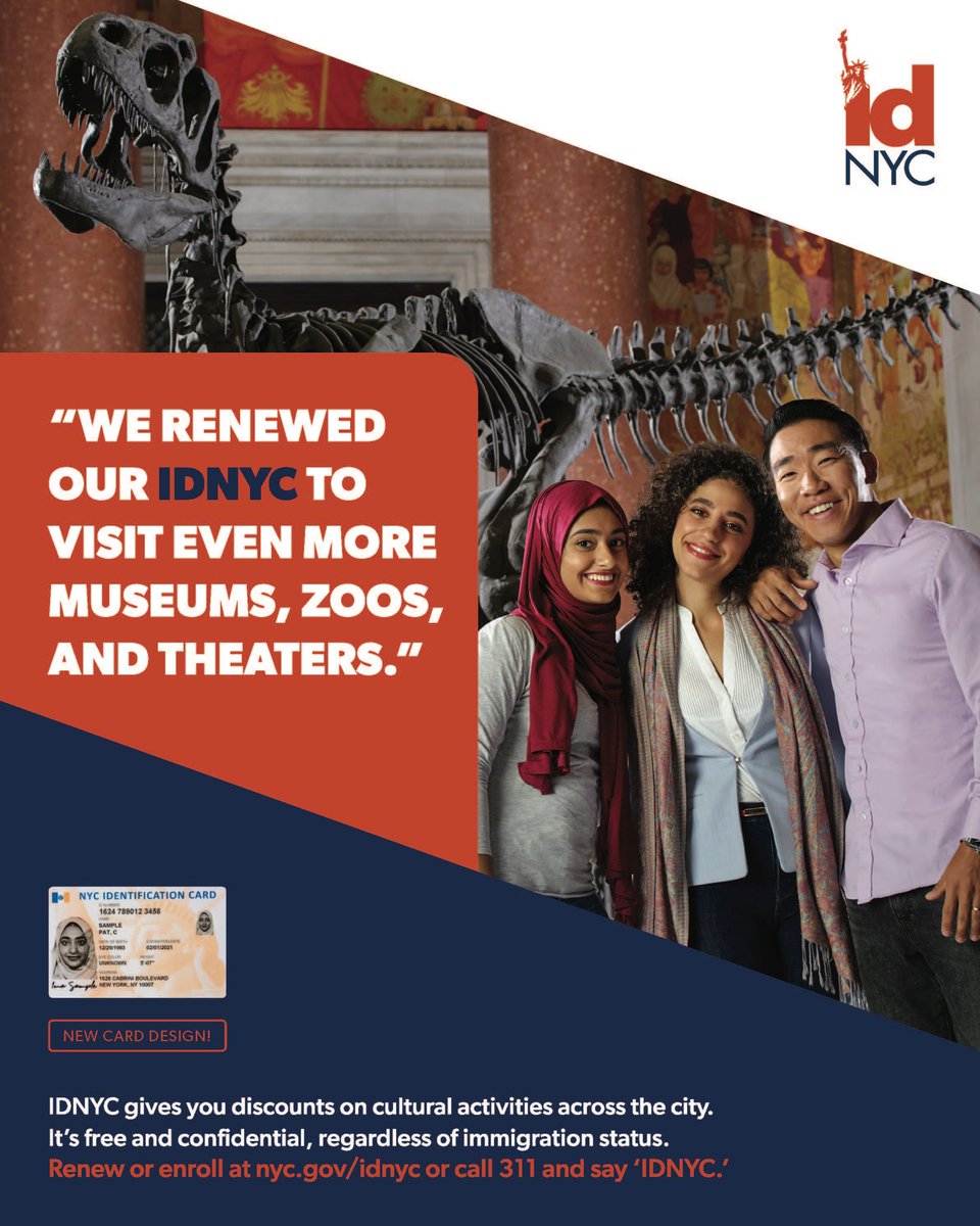 To date, cardholders have accrued savings of over $55 million in membership and other fees through IDNYC’s benefit partners.

Over 680,000 memberships were redeemed at 40+ premier cultural institutions across the city.

Our success relies on these continued partnerships!