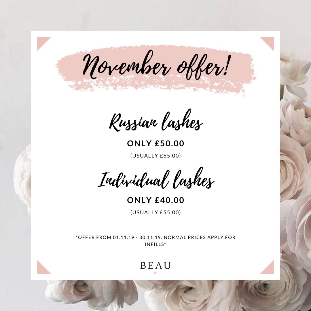 beau_browsx's tweet photo. NOVEMBER OFFER! 🖤 https://t.co/zhAo6GLg2A