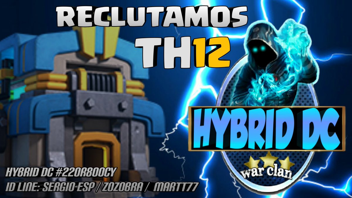 Faltan menos de 3 dias para el comienzo de las CWL.
Si eres th12 y buscas clan en @Hybrid_DC  estamos reclutando, clan serio, activo e iniciandonos en el mundo competitivo.
Se agradece RT y ❤️ para que llegue a todos, gracias😘