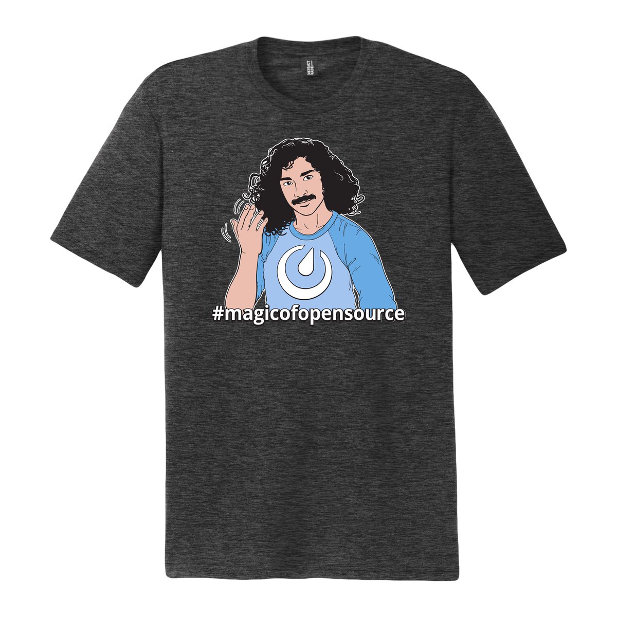 Mattermost's tweet photo. Day 1 #AtlassianOpen! Grab your Magic Of Open Source T-Shirt at Booth 6: Statler Room! Throughout the event, we will donate $3 to https://t.co/IFy1oXPWls for each photo of someone wearing this awesome T posted with the hashtags #donationsmattermost #magicofopensource https://t.co/lZSI1kVNhX