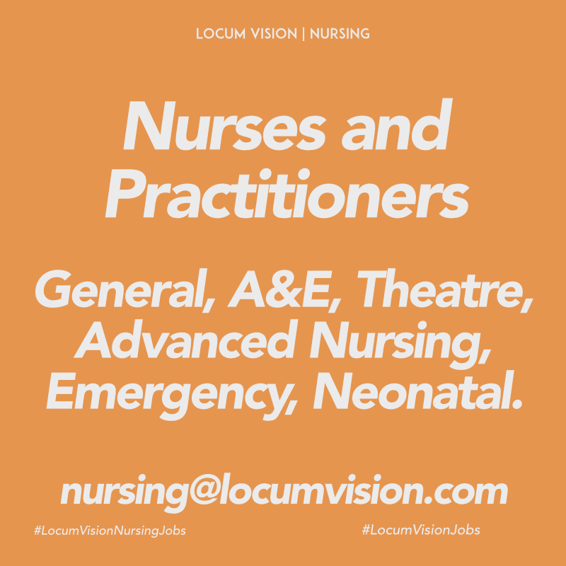 If you're looking for #locumwork we have lots of shifts available. we're looking for a range of speciality #Nurses #GeneralNursing #EmergencyNurse #NeonatalNurse #TheatreNurse #AccidentAndEmergencyNurse #LocumVisionNursingJobs contact us for more information.