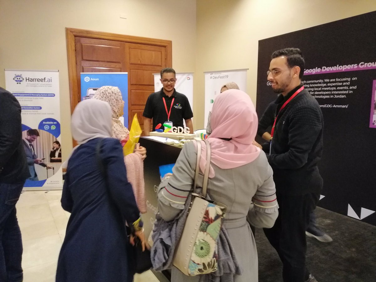 GDG_Amman's tweet photo. Making our event a bit more social 🥳💓
#DevFest19 #DevFestAmman #TheFutureIsNow #AAIS #AAIS19 #GDG #GDGMENA #WTM #WTMMENA https://t.co/PVBVpeJQbE