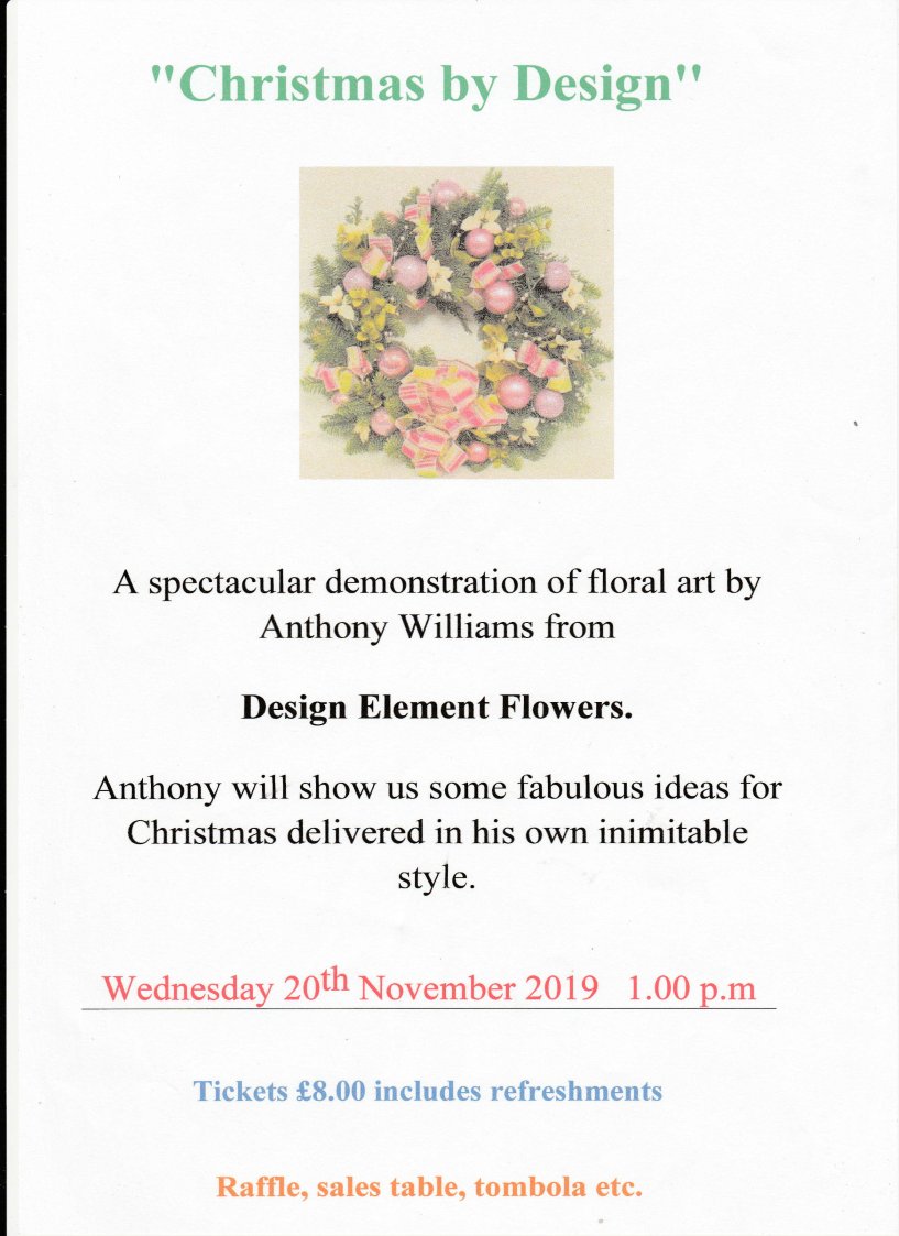 "Christmas by Design" - Flower Arranging Demonstration

For further details of the event please click on poster below or email us at oldhamfas@gmail.com

Demonstration will take place at Daisy Nook Garden Centre, Stanneybrook Road, Daisy Nook, Failsworth M35 9WJ at 1.00pm