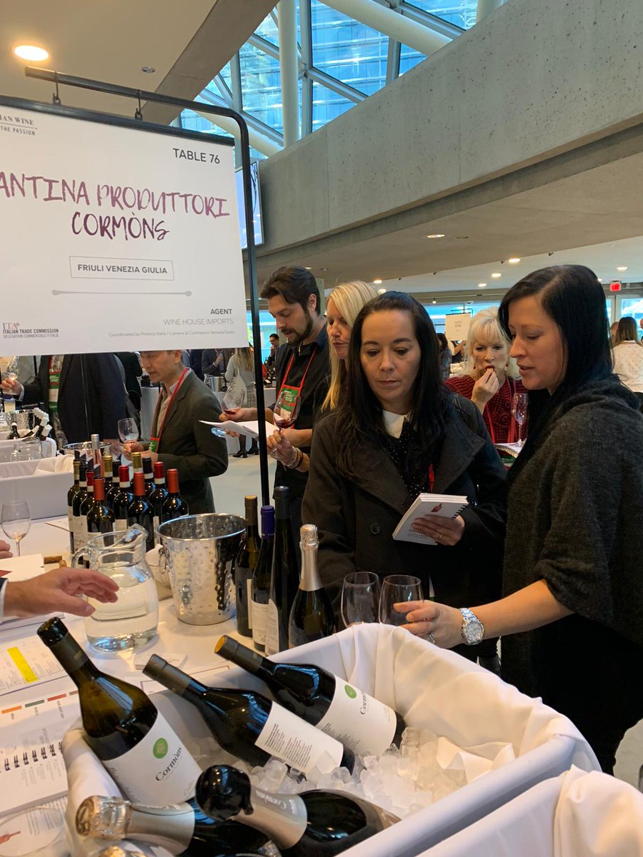 CCormons's tweet photo. Event "A Tasting of Wines from Italy / Une Degustation de Vins d'Italie 2019" in Toronto and Montreal, Canada.

#cantinaproduttoricormons #collio #visitcormons #canada #degustazione @SoundboardTO https://t.co/BU6qo4mDlV