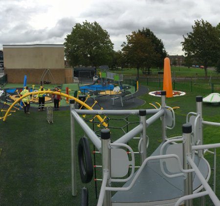 HAGS_UK's tweet photo. HAGS in Cotgrave. Check out this recently installed play area, including a DNA climber, SpinR2, a UniMini and much more! #Play https://t.co/hIiNXsFgEC
