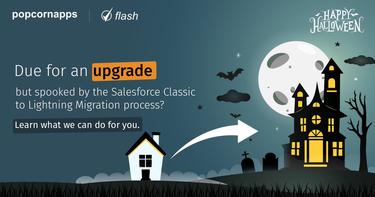 accellorglobal's tweet photo. With "Flash", our automated @salesforce Classic to Lightning Migration solution, migrate to Lightning with minimal disruption to your business: https://t.co/6JkyMhQzRJ
#halloween #automatedconversion #optimization https://t.co/w2ZgXwG3Ve
