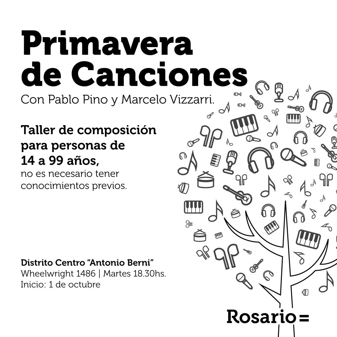 chelovizzarri's tweet photo. Seguimos con el taller de canciones!! Junto a Pablo Pino!  Te esperamos está tarde 18:30hs! @majobeauty @NarvyCRZZ @CulturaRosario @MusicaInstituto @DiegoDeBruno @afterclassbanda @MauroPetrillo @plataformaLVDN @LeoRegoli https://t.co/rm9ov2MWus