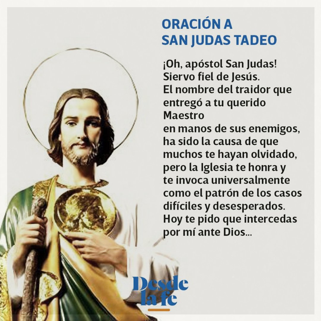Pildoras De Fe On Twitter Oracion A San Judas Tadeo Para Esos