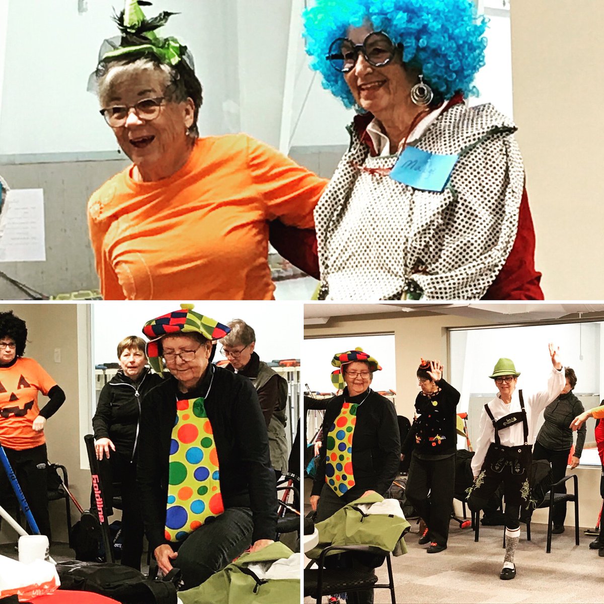 CurlMoncton's tweet image. Day Ladies Halloween curling #curlingfun