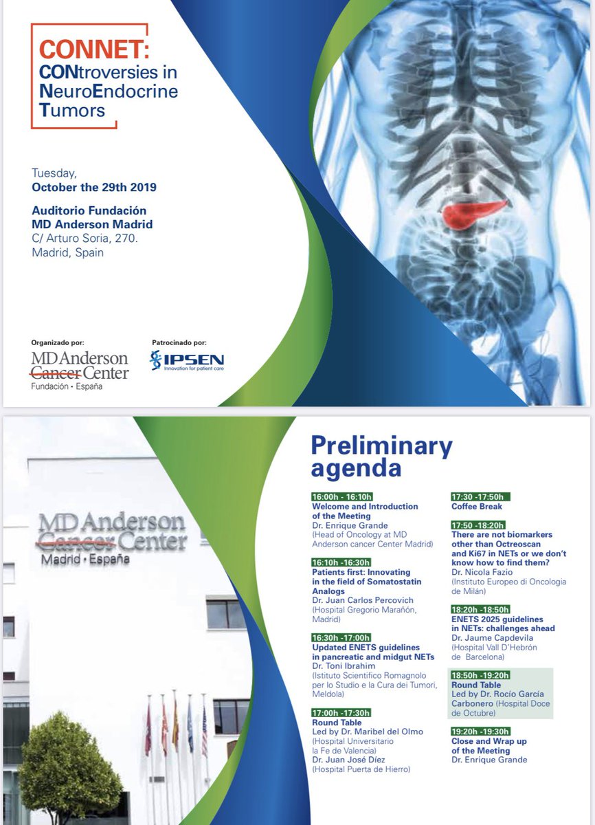MDAnderson_ES's tweet image. Arranca #CONNET, la primera sesión internacional sobre Controversias en tumores neuroendocrinos #TNE @GrupoGetne @Ja_Capdevila @olmo_maribel @drenriquegrande