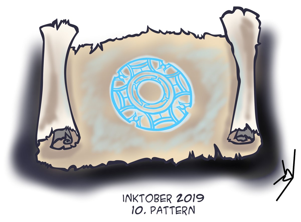 CwirArt's tweet photo. Just a scroll with a pattern of a magic circle in it.

It's blue, 'coz I have a weakness for this color. Just as my mage character.

#inktober2019 #inktober2019day10 #cwircwiru #digitalart #warcraft #magic #scroll #magicscroll #magiccircle #magic https://t.co/X4cMUfD1se