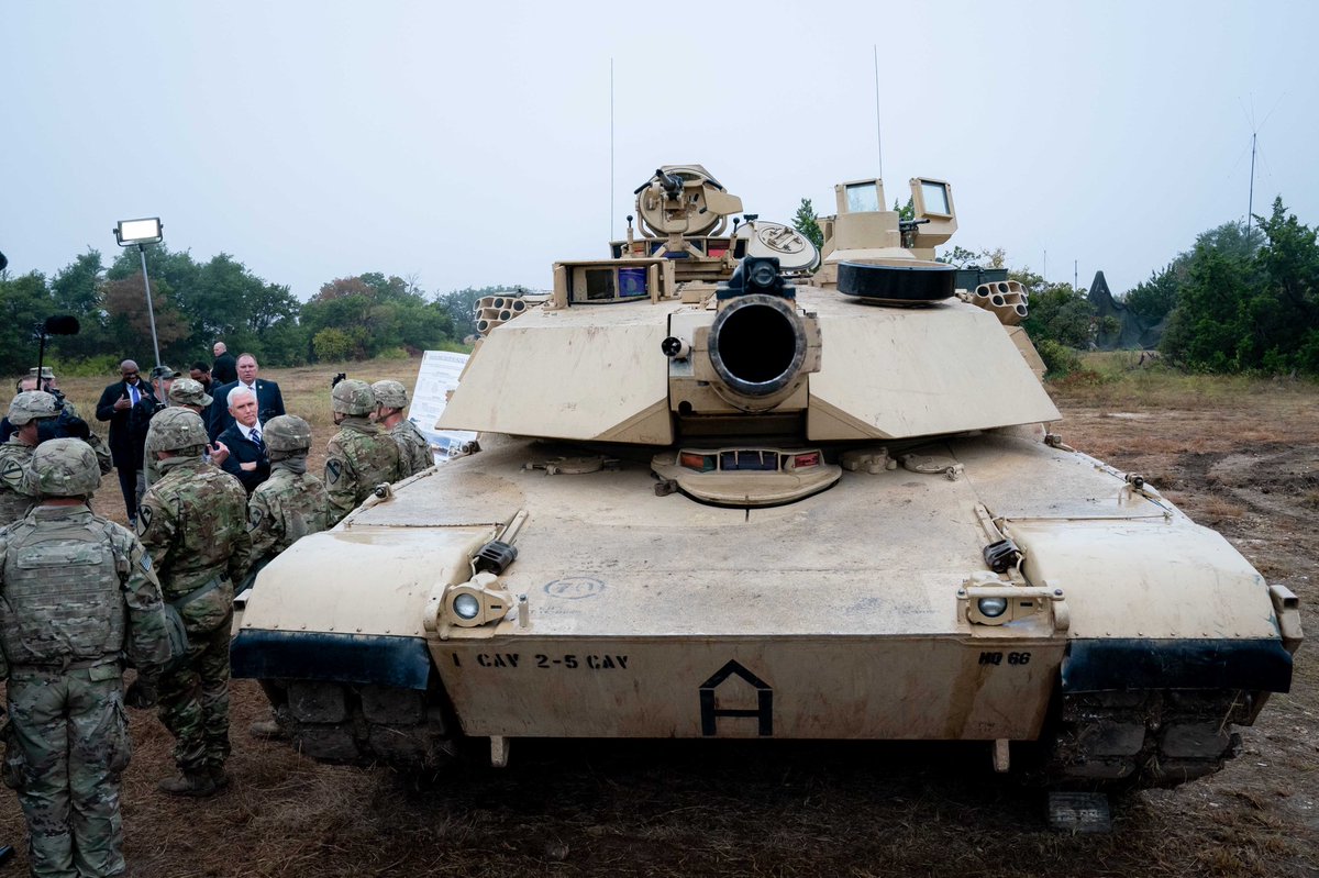 VP45's tweet photo. Thank you to the soldiers from the 1st Cavalry Division for the demonstration today at The Great Place, @forthood. Our nation will forever be grateful for your service to our country! https://t.co/AzzoLVJCea