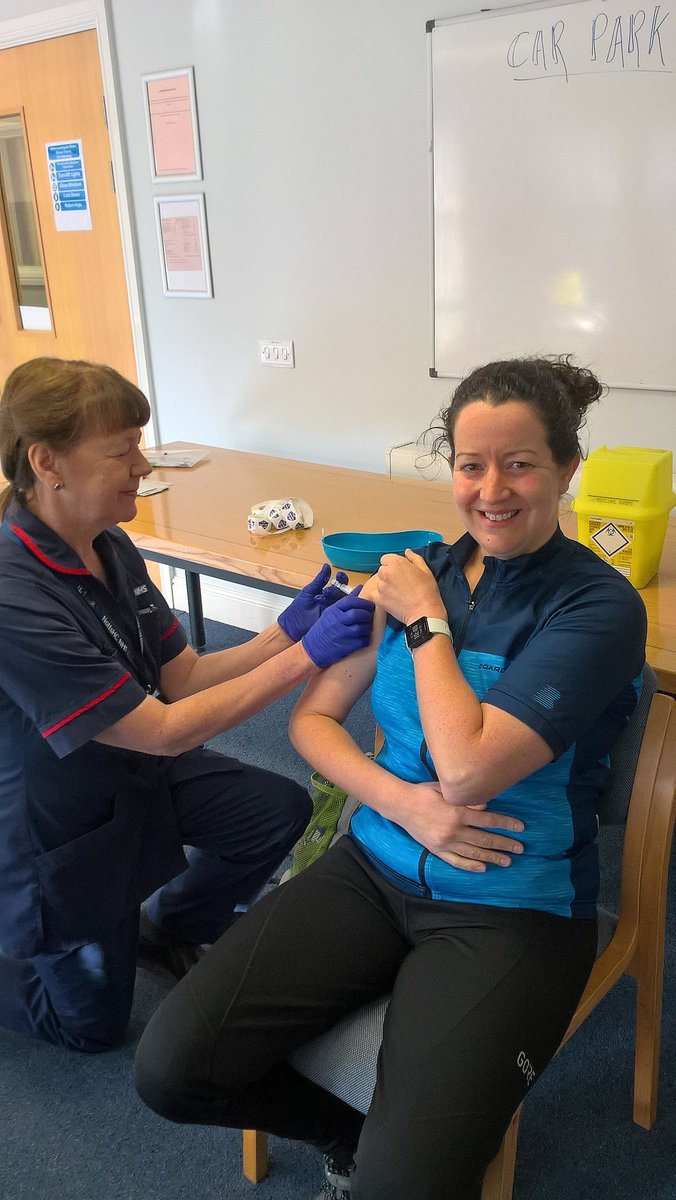 Nearly 50% of our staff have had their flu jab so far this season, to protect themselves and everyone they care for and about. 💪   Kat's one of our peer support workers - she's had hers,  let us know when you've had yours!  #whywejab #jabathon