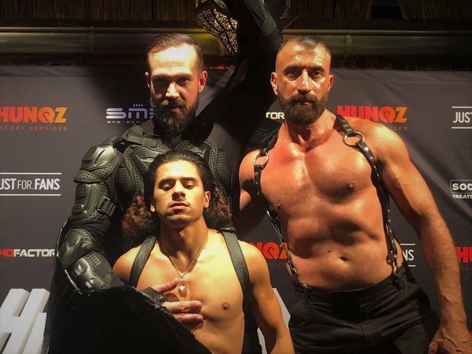 4 pic. Hustlaball 2019 @ArmondRizzoXXX @Joeque6 @machofactory @Serge_MF @MachoJim amazing team ,big family