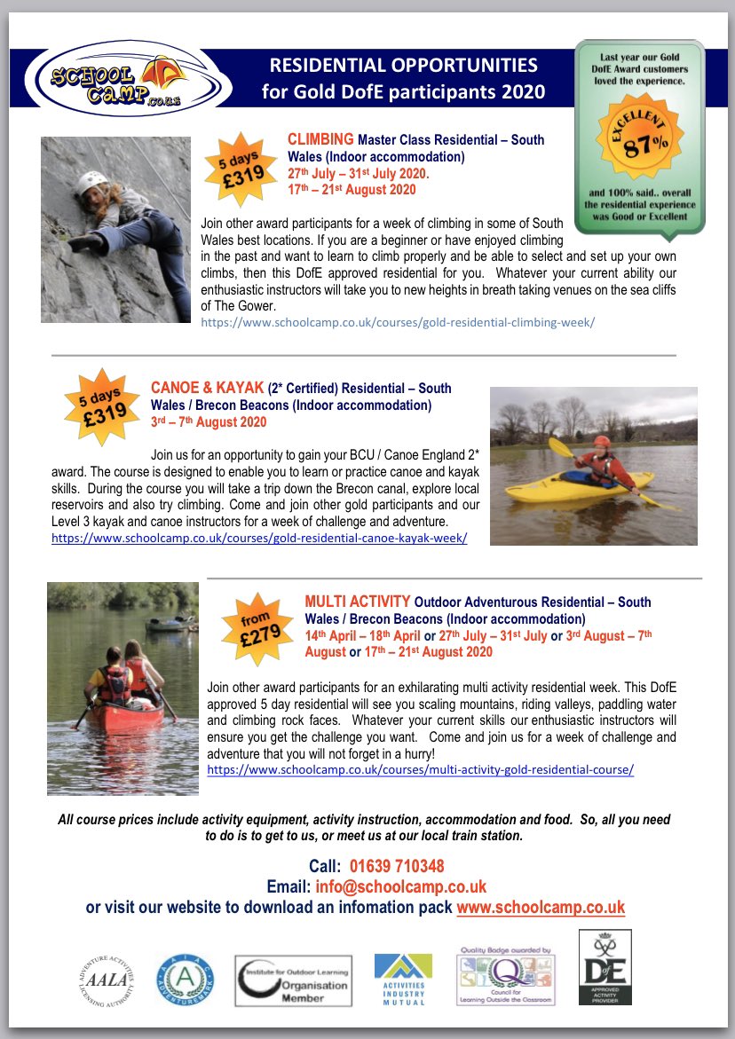 schoolcampltd's tweet photo. Exciting and Challenging Gold DofE Residentials 2020 in South Wales #DofE #BreconBeacons #GetOutside https://t.co/UVzhlSGpwM