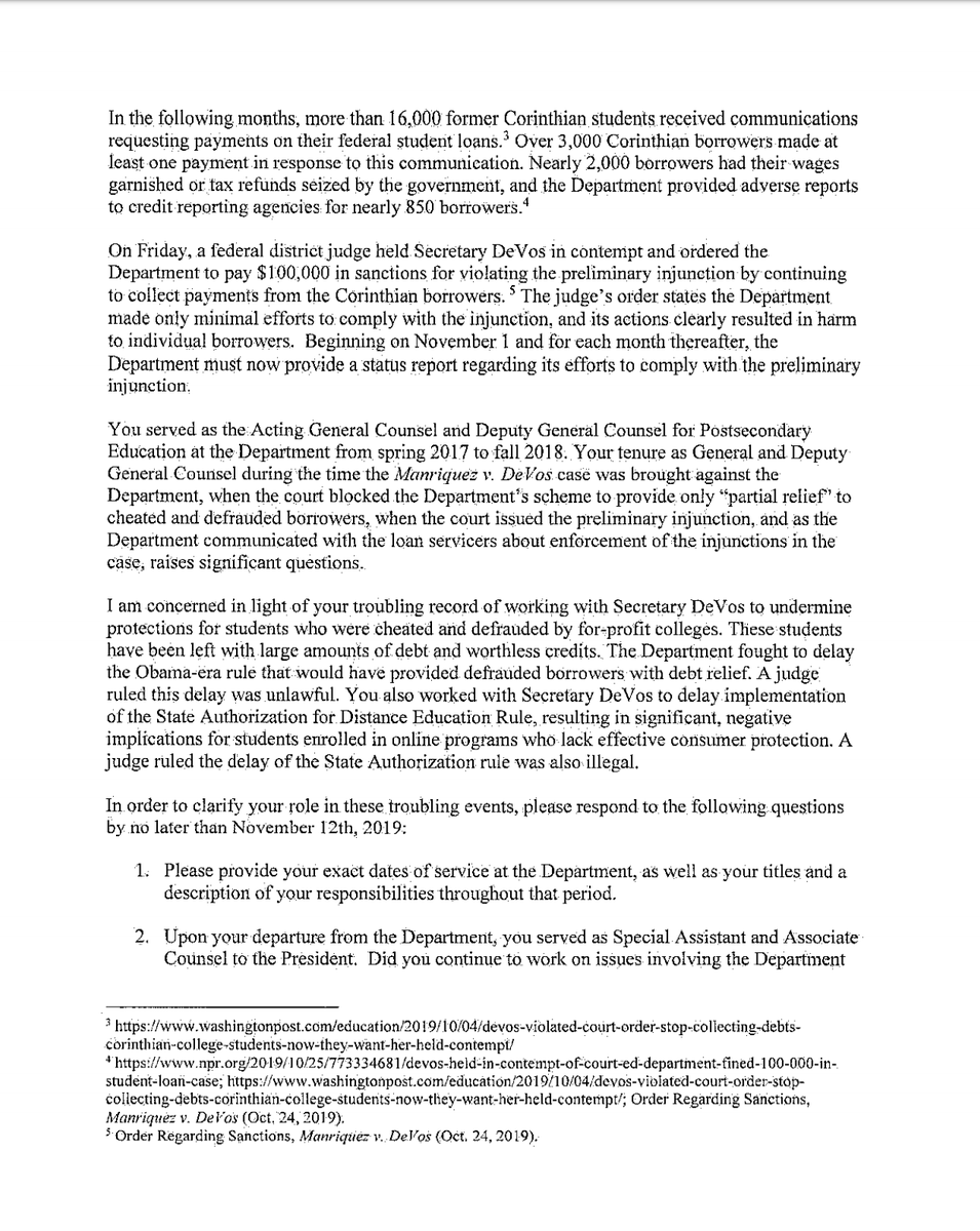 Page 2 of letter from Senator Murray to 2nd Circuit nominee Steven Menashi. Text is linked in the original tweet.