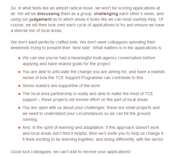 Kathy_CEO_CE's tweet image. Brilliant to see this very human/humble funding approach from @researchIP on what #ParallelProcess &amp;amp; #HumanLearningSystems thinking means in making small grants for interesting collaborative practice in CSE 

❤️👍🙏@dez_holmes @Dara_deBurca @Grants4Good 

rip.org.uk/news-and-views…