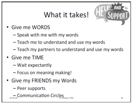 sideburns_slp's tweet photo. I am HERE for this slide (reposted with permission from
@klhowery)! Talking about Accessible Communication Environments today at #whereitsAT2019 ... I'm loving all the resources being highlighted and shared! #schoolslp #aac #assistivetech #communicationpartners #accessibility https://t.co/JntG7ewMpL