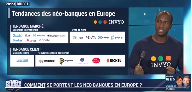 Xbond49's tweet photo. Monthly TV show in @bfmbusiness to present #European 🇪🇺#Neobanks: Top #trends 2019 by @invyo_insights 

Video to see👉https://t.co/BAKqRRRKzp (as of 22'35)

👉#banks #fintech #regtech #TechCo 

@JimMarous @SpirosMargaris @ipfconline1  @Paula_Piccard @TheRudinGroup @DeepLearn007 https://t.co/tYamjGbimx