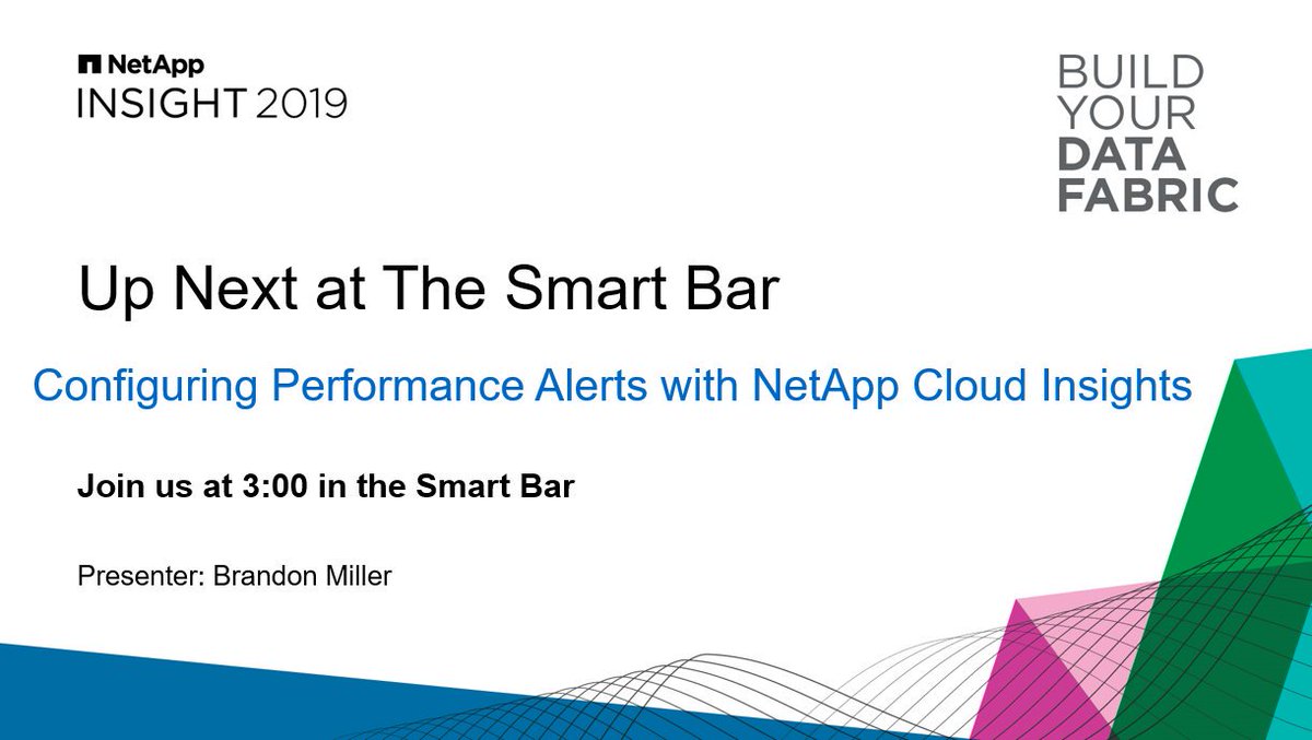TheGurmuxxon's tweet photo. As Seen on @NetAppCEO Keynote!! "Configuring Performance Alerts with NetApp Cloud Insights" at #SmartBarDemos with @BrandoNetApp! #NetAppINSIGHT @JaylinWeb @dmancran @CB8MyDataCenter https://t.co/KNXADG3dxk