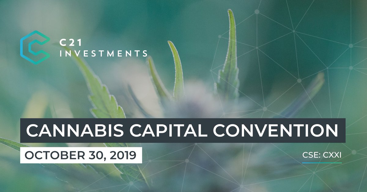 C21Investments's tweet image. Director &amp;amp; Chief Marketing Officer, Sky Pinnick, will be participating in an Investor Session at this year's @CanCapConv in Amsterdam on Wednesday, October 30th. 
#Investors are invited to come speak with us for our Q&amp;amp;A discussion $CXXI $CXXIF

More info: bit.ly/31SZ6JL