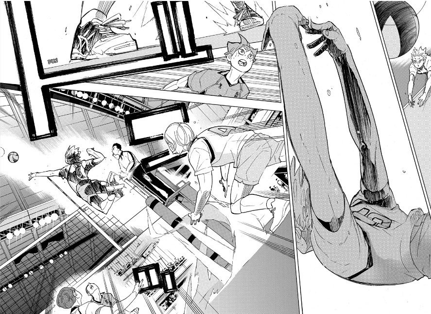the paneling in haikyuu.... 