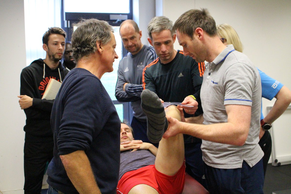 SetantaCollege's tweet photo. "Posture leads to function, and as performance coaches, you need to assess function."
A simple take-home message from Dr. Liam as he and @JoeWarne1 took the group through a series of range of motion tests, dynamic testing, and interventions. #SetantaPerform https://t.co/BAITFjWBHk