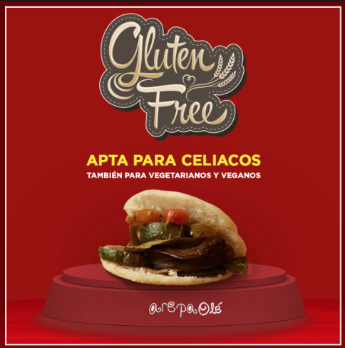 ArepaOle's tweet photo. ¿Sabes que nuestro pan de maíz no lleva gluten? Así que los #celíacos sois bienvenidos. Y si eres #vegetariano o #vegano puedes rellenar tu arepa con los ingredientes más acordes a tu dieta 😁🙌🙌 ¡No queremos que nadie se quede fuera de @Arepaole #GLUTENFREE #SinGluten 🙌 https://t.co/xvdJSuSb6N