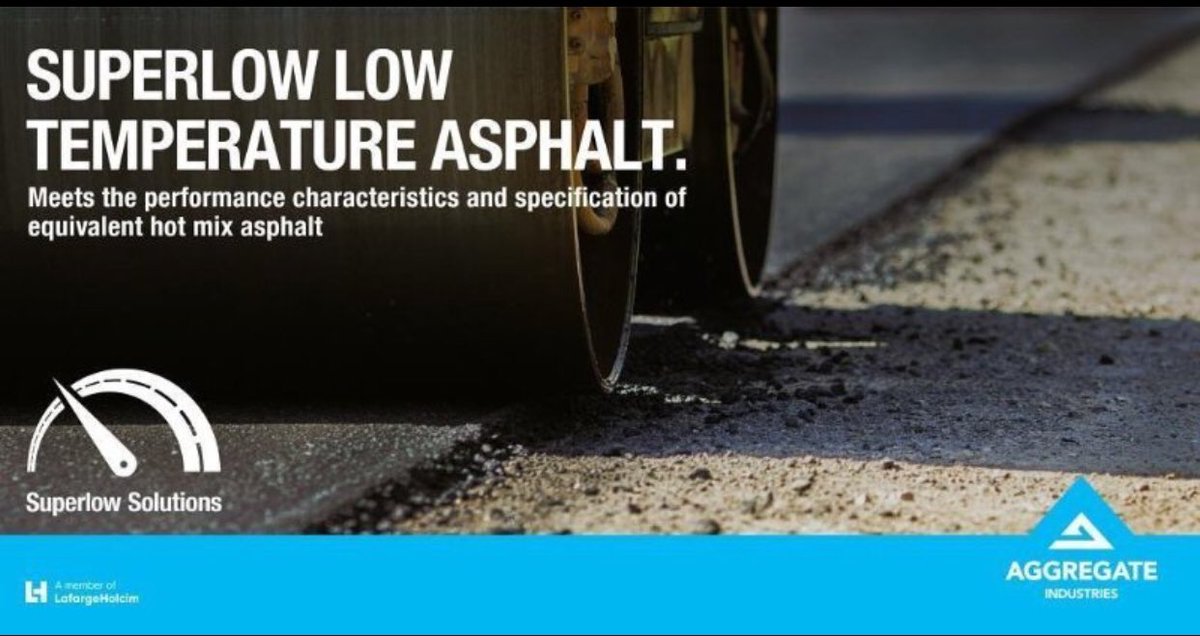 Aggregate Industries has launched Superlow, a low temperature asphalt enabling quicker, more environmentally-friendly project completion. Collect as little half a tonne from express_asphalt Bardon Hill &amp; Croft #asphalt #innovation