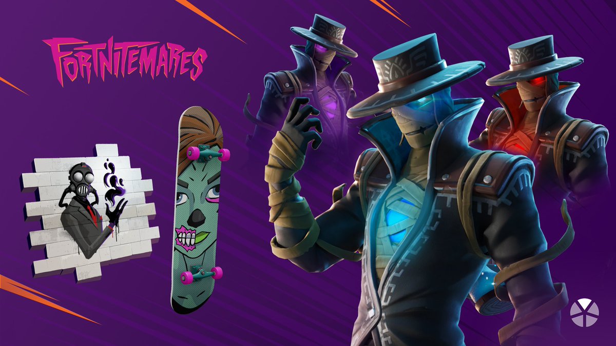 Fortnite's tweet photo. Finish the Creative Curse Challenges to unlock free rewards such as Backblings, Sprays and XP!

The Cryptic Curse Bundle is also available in the Item Shop which comes with premium challenges that unlock additional styles for Wrath. https://t.co/ZcKzRjQbBm