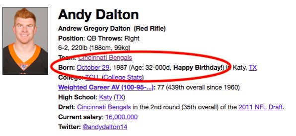 Bengals GM: Happy Birthday Andy Dalton....oh and btw....you aren t starting anymore 