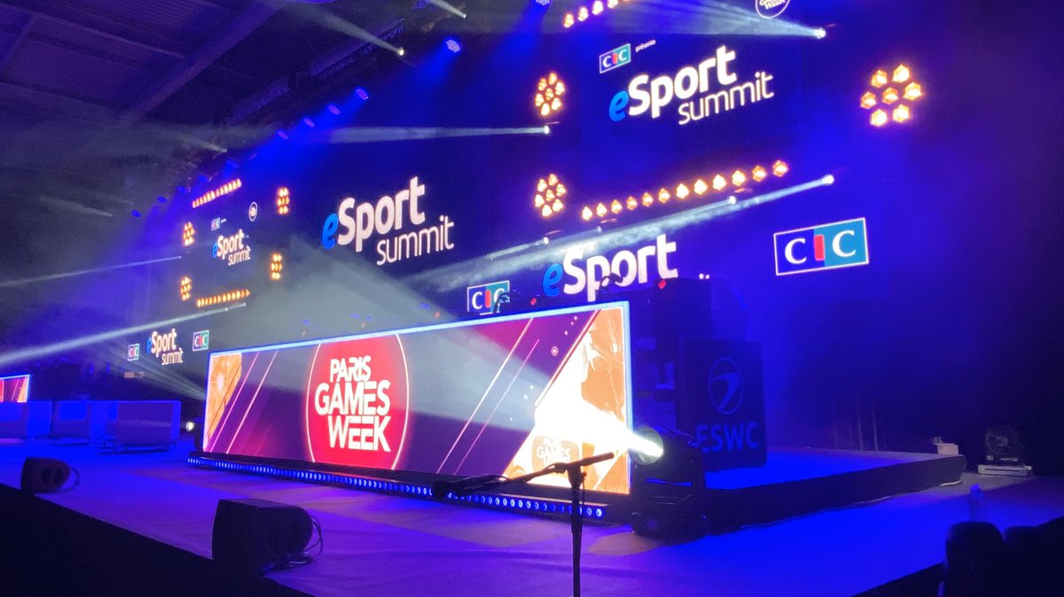 cic's tweet photo. Le CIC parraine ce soir la 4e édition de l’#EsportSummit, soirée d’inauguration de la @ParisGamesWeek, qui rassemble les principaux acteurs de l’#esport business en France. #PGW https://t.co/qzcHzxZeKd