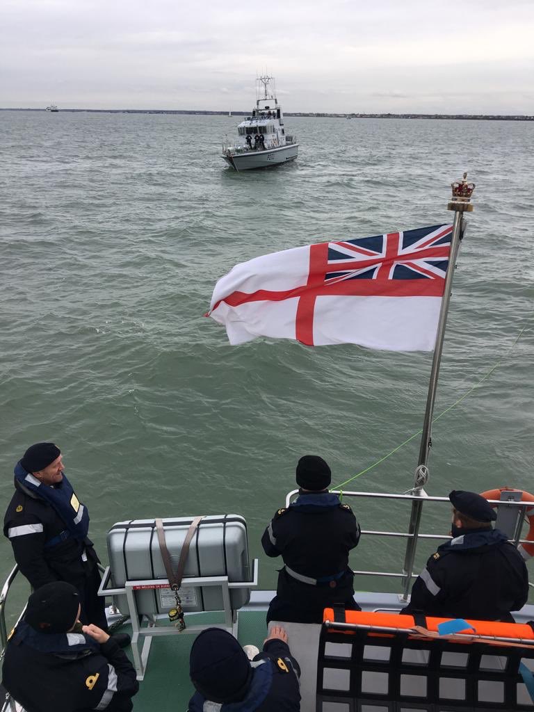 MarylaIngham's tweet photo. A breezy day of training at sea in @HmsDasher for the CO Desigs of @HMS_Ranger @HMSExploit and @HMSExample including a TOWEX with @HMS_Smiter One can’t help but admire the optimistic wearing of sunglasses on a late October day in the Solent! #JuniorCommandOpportunities https://t.co/sB3XDfX56A