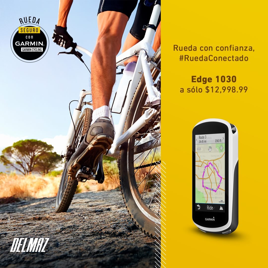 DelMazGPS's tweet photo. 🔥Adquiere tu Garmin Edge 1030 a sólo $12,998.99 en:
https://t.co/HhanzeRVVE

🔥3 y 6 Meses sin intereses

El más avanzado equipo para ciclismo con funciones de navegación y conectividad.

#RuedaConectado #garmin https://t.co/3uzJCc6Xwv