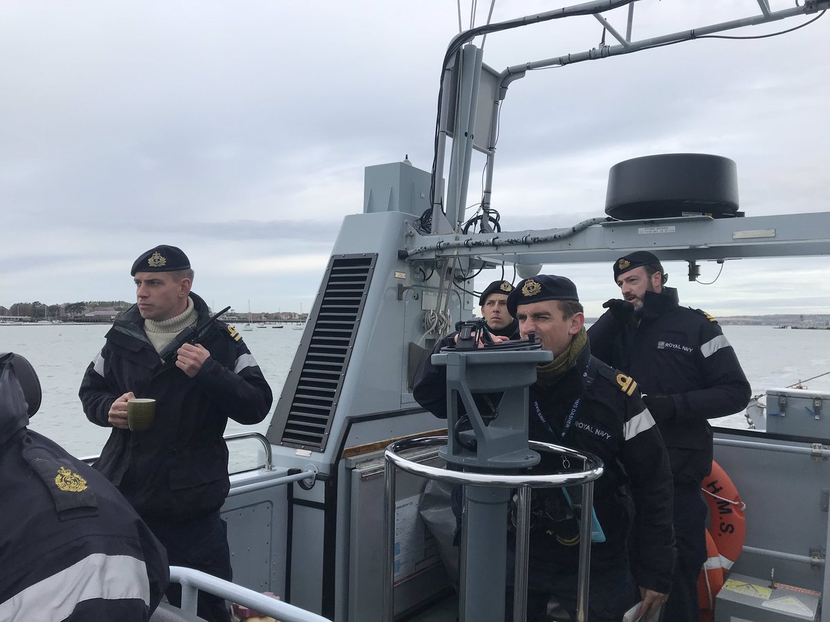 MarylaIngham's tweet photo. A breezy day of training at sea in @HmsDasher for the CO Desigs of @HMS_Ranger @HMSExploit and @HMSExample including a TOWEX with @HMS_Smiter One can’t help but admire the optimistic wearing of sunglasses on a late October day in the Solent! #JuniorCommandOpportunities https://t.co/sB3XDfX56A