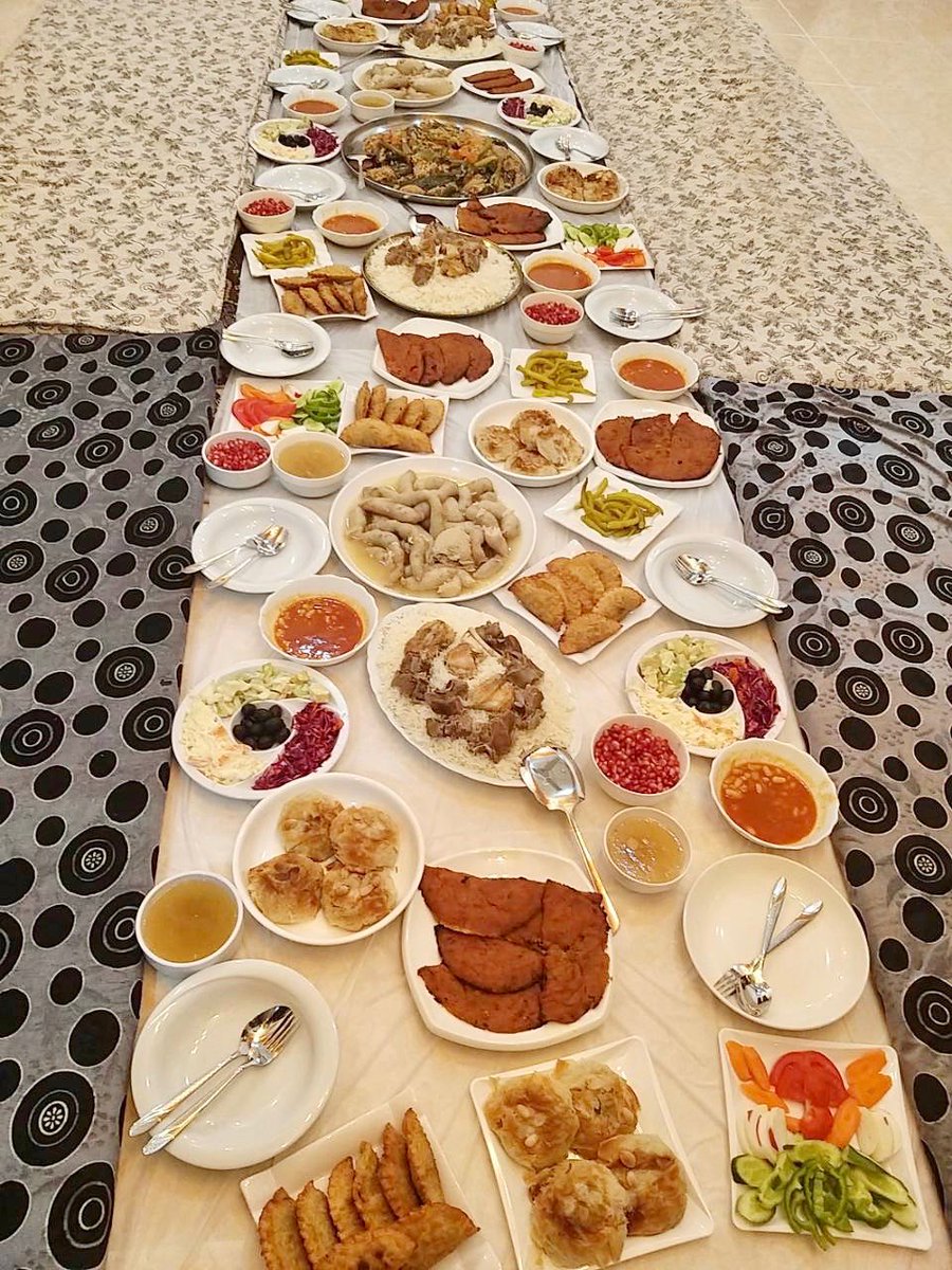 Different types of delicious Kurdish dishes.