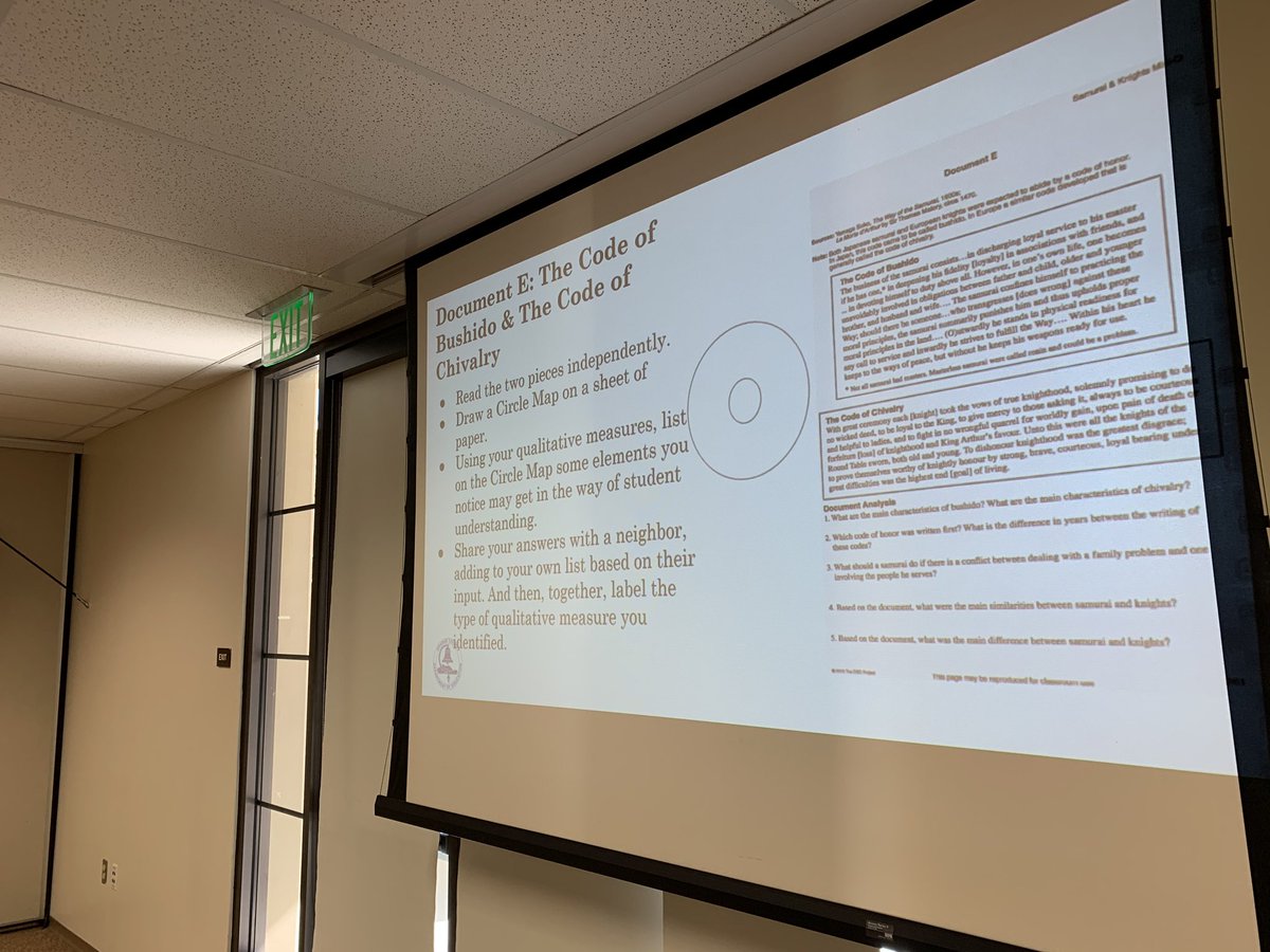 OCDEhistory's tweet photo. Working with @CapoUnified middle school teachers to plan for the DBQ. Using Fisher’s Qualitative Measures to plan for the reading of primary sources! Thank you @ReischlVirginia for having me! #historyteacher https://t.co/RkzXFd3Eku