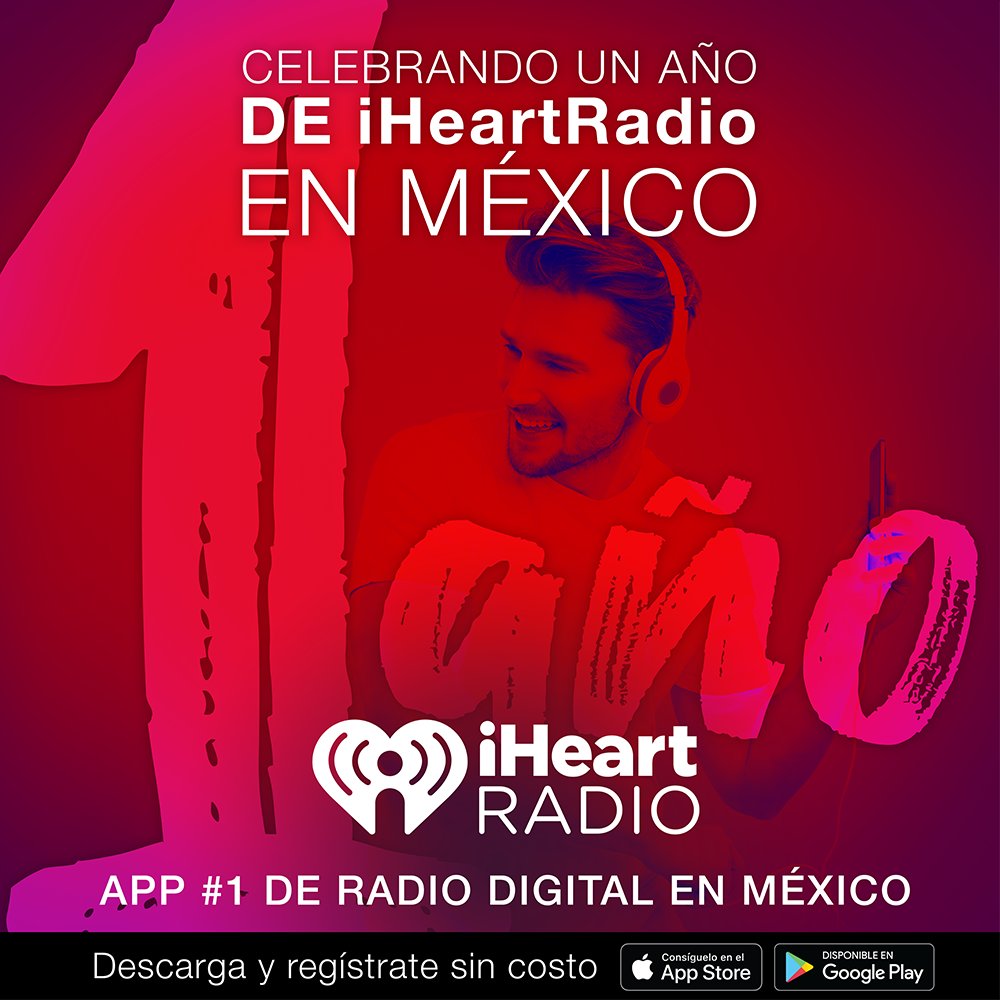 MoiAlAire's tweet photo. #iHeartRadio1añoEnMx🥳🎉🙌🎂🎁🎊🎈 ¡Un año de @iHeartRadioMx en nuestro país! Celebrando más de 800 mil descargas y más 100 millones de conexiones desde el lanzamiento... ¿Y tú ya nos escuchas también desde #iHeartRadio? https://t.co/FVTMpYjF2P