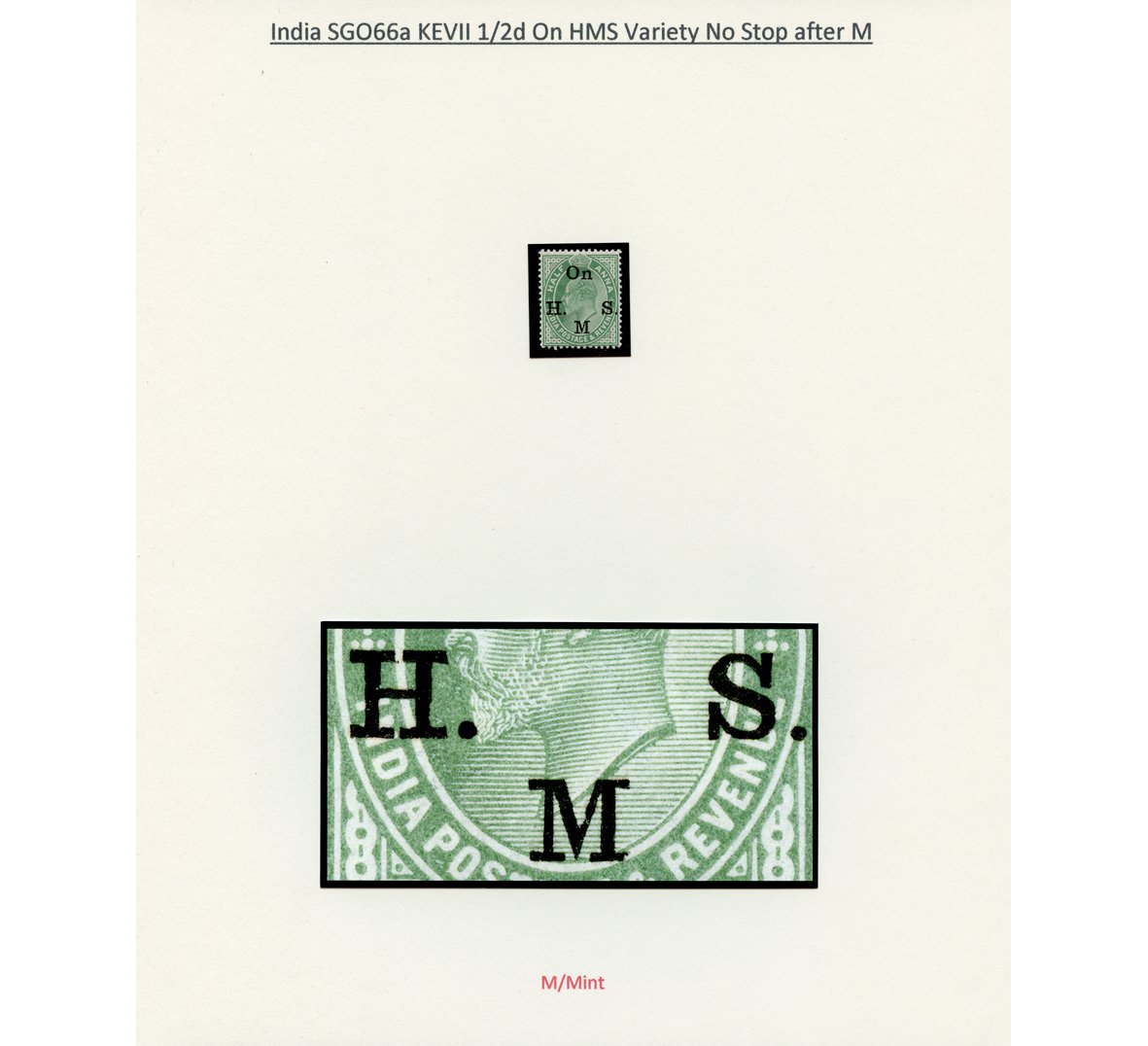 bloxhamstamps's tweet photo. M203607 - India SGO66a KEVII 1/2d On HMS Variety No Stop after M M/Mint https://t.co/fy7blaBHkm

#Philately #StampCollecting #Commonwealth #Stamps #India #StampswithVarieties #OverprintError https://t.co/4rlERWcLUl
