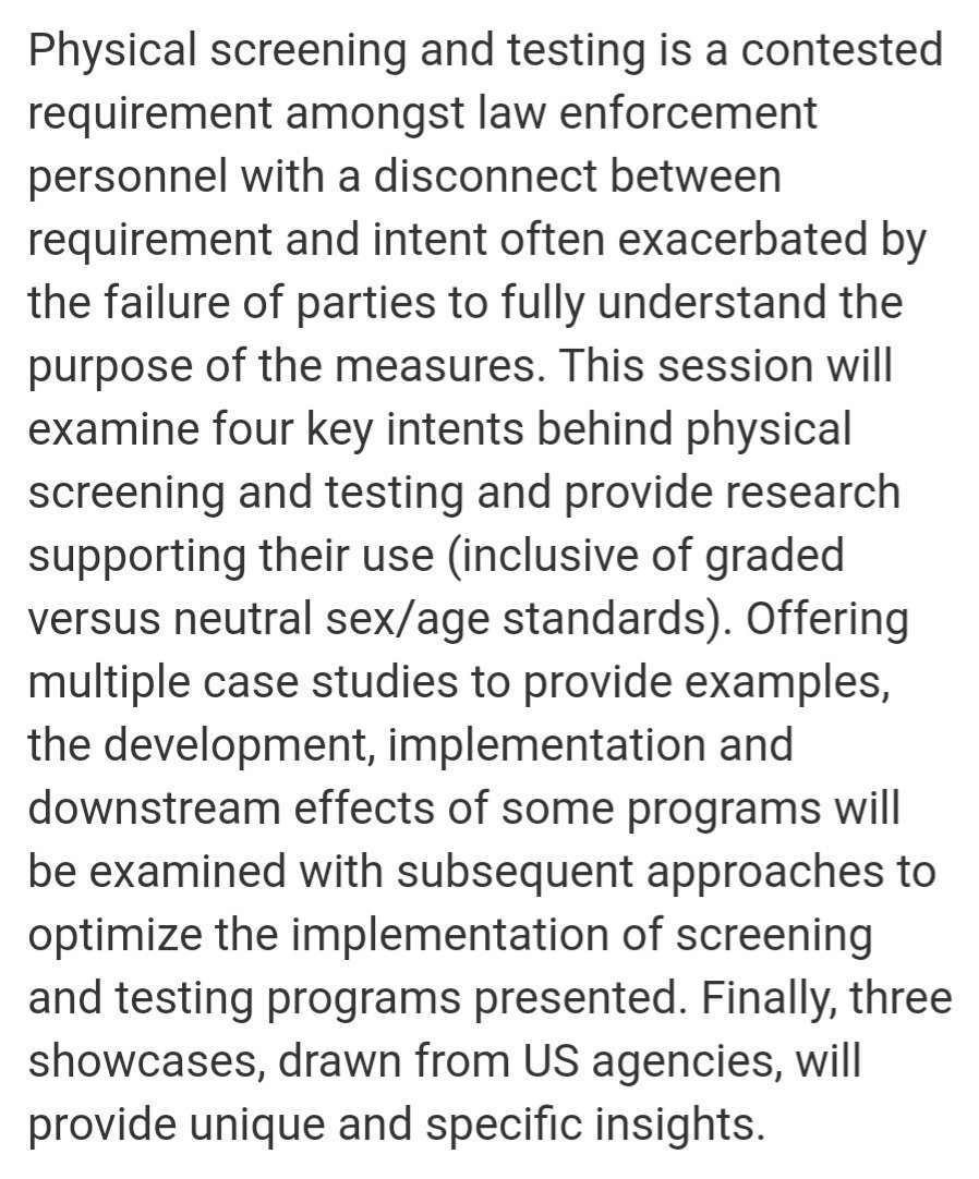 mplasd's tweet photo. Understanding Physical Fitness & Employment Standards
1:30PM,Tues,Oct.29, 2019, W180
@TheIACP
Moderating talk with:
•Dr Rob Orr @BondUniversity Australia
•@DrJayDawes @OKstate
•@DrBobLockie @CSUF
•Lt Joe Dulla @LASDHQ USA
#IACP2019 #IACPIMPACT
Police Recruitment #hiringcops https://t.co/KNp0DFR5EW