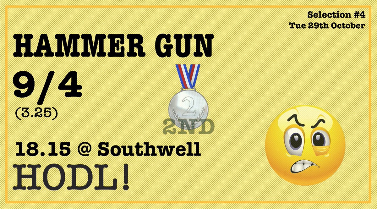 HODL_Results's tweet image. #HODL #Southwell #HammerGun
