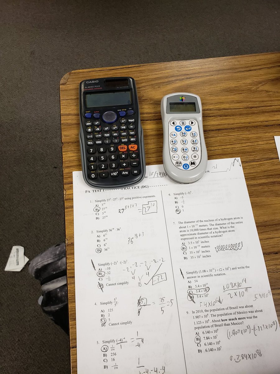 HydePark_MS's tweet photo. Students in Mr. Green's math class get immediate feedback on their pre-assessment and have 1 opportunity to correct their mistakes before turning in their assessment. #learningformastery https://t.co/4sWQLImOBT https://t.co/OeQQYit9I4