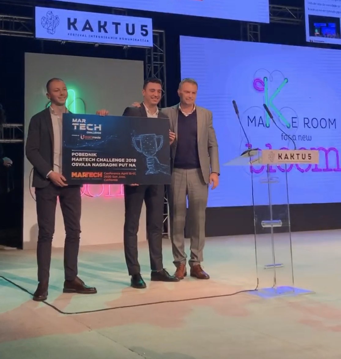 Direct_Media_'s tweet photo. Nakon održanih prezentacija finalista #MarTechChallenge, proglasili smo pobednički tim - startap Emitto! Čestitamo pobednicima i finalistima takmičenja👏🏻👏🏻👏🏻 https://t.co/ym6I94Rlsn
