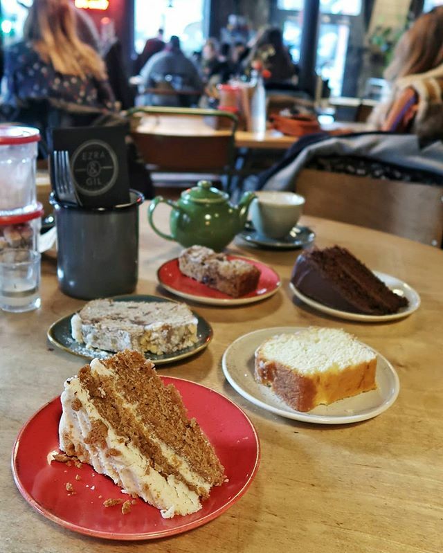 ElsaEats's tweet photo. Cakes at @ezraandgil!
.
Finding a last minute place, Sunday around 3pm in the Northern Quarter for cake and drinks that's dog friendly is surprisingly difficult as so many are packed!
.
Where are your go to spots? Must do decent tea!
.
#caketime #cakeandโฆ https://t.co/mLHO1wuuLu https://t.co/ML5o9Dfctt