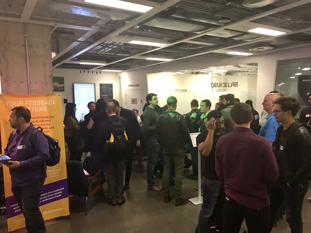 MeganKSlater's tweet photo. Great turnout for tonight’s #NETMatters with @konradkokosa! Can’t wait to learn more about performance and memory updates in #dotNET Core 3.0 &amp; .NET Core 5.0 💫 thanks again to our sponsors @UiPath https://t.co/XXxKvDpkhr