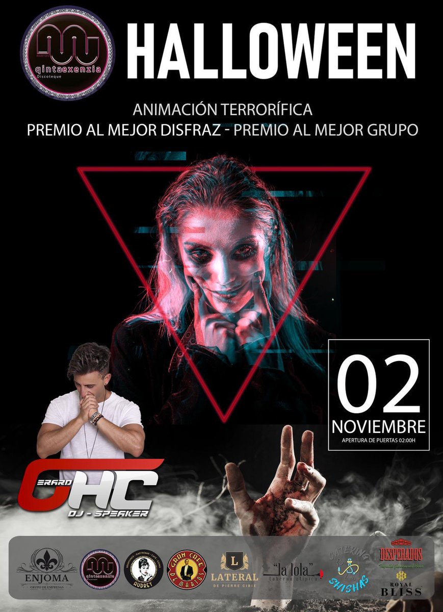 Gerard_HC's tweet photo. Se viene un HALLOWEEN potente!! 🧟‍♂️ 

🔺JUE 31 - SALA 32 (JAÉN) 
🔺SAB 02 - QINTAEXENZIA (MARTOS)

BAILAMOS??? 💿🎚🎚💿

#GerardHCMusic
#KurtuvaMusic https://t.co/zkrAMu6oiu