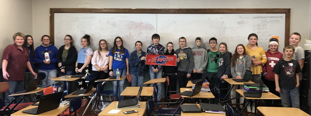 7th graders have voted in the Iowa Straw Poll #BeAVoter